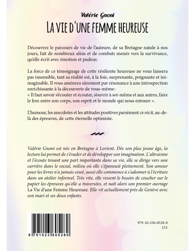 "La vie d'une femme heureuse" de Valérie Gnoni