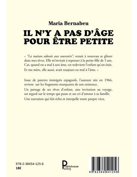 Il n'y a pas d'âge pour être petite de Maria Bernabeu