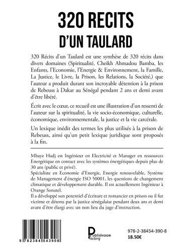 320 récits d'un taulard de Hadj Mbaye