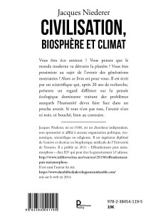 Civilisation, biosphère et climat de Jacques Niederer 2