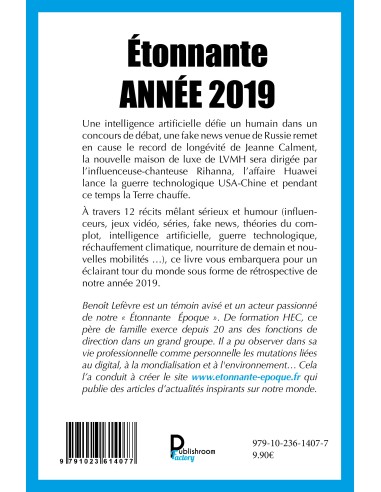 "Étonnante année 2019" de Benoît Lefèvre