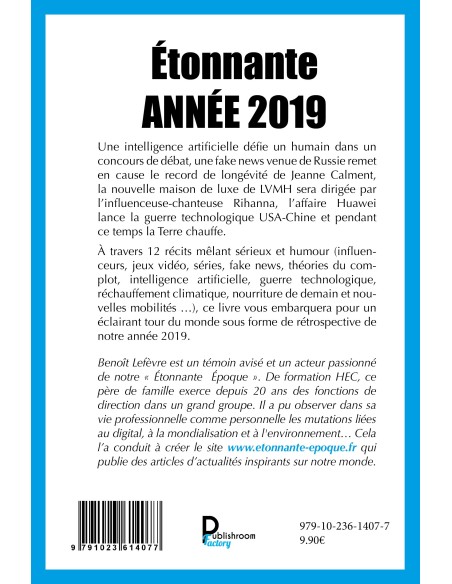 "Étonnante année 2019" de Benoît Lefèvre