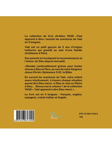 "Yaël apprend a dire "Dieu merci"" de Hashley Auguste