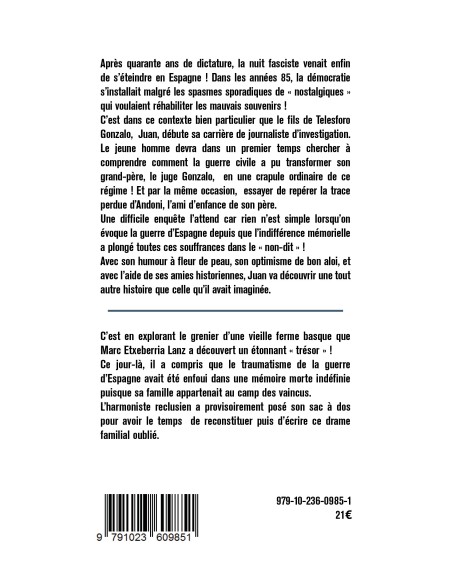 "Andoni tome 2 : L'enquête" de Marc Etxeberria-Lanz