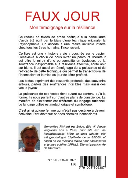 "Faux-jour : mon témoignage sur la résilience" de Geneviève Richard