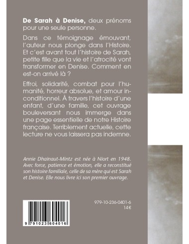 "De Sarah à Denise" par Annie Dhainaut-Mintz