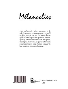 Mélancolies de Sébastien CHAMAYOU 2