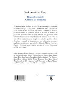 Regards ouverts - Carnets de Tableaux de Marie-Antoinette BISSAY 2