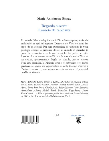 Regards ouverts - Carnets de Tableaux de Marie-Antoinette BISSAY