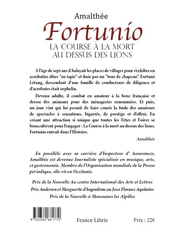Fortunio, La course à la mort au-dessus des lions de Amalthée
