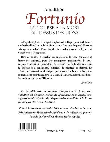 Fortunio, La course à la mort au-dessus des lions de Amalthée