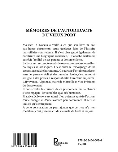 Mémoires de l'Autodidacte du Vieux port de Maurice DI NOCERA