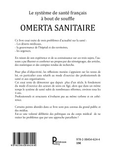 Le système de santé français à bout de souffle :  OMERTA SANITAIRE de Monique LOIZO 2