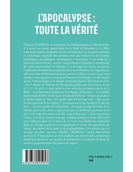 L’APOCALYPSE : TOUTE LA VÉRITÉ  Tome 2 de Clément CLAYRCYL