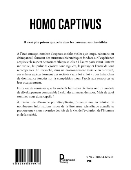 HOMO CAPTIVUS de HÉLÈNE HÉDIN