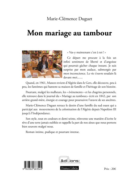 Mon mariage au tambour de Marie-Clémence Duguet