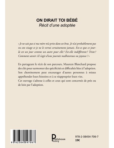 On dirait toi bébé - Récit d'une adoptée - de Maureen Blanchard