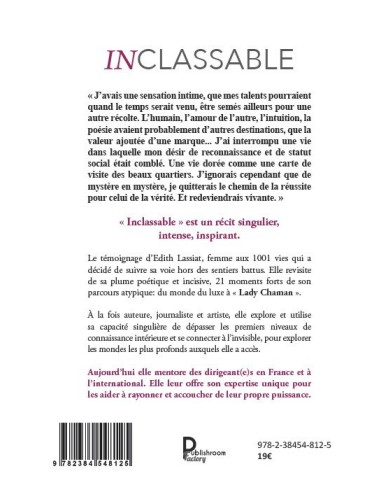 INCLASSABLE - Itinéraire d’une chamane contemporaine de EDITH LASSIAT
