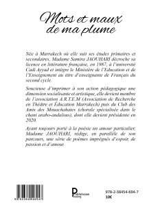 Mots et maux de ma plume de Samira Jaouhari 2