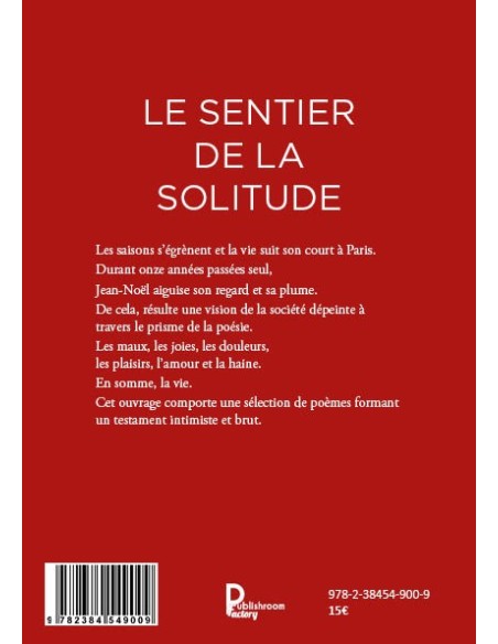 Le sentier de la solitude - Essai poétique - de Jean-Noël Virèeye