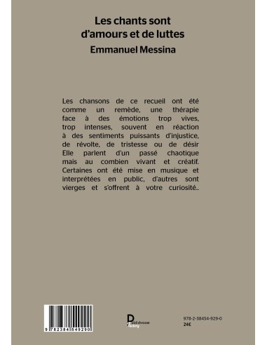Les chants sont d’amours et de luttes de Emmanuel Messina