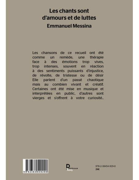 Les chants sont d’amours et de luttes de Emmanuel Messina