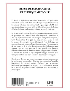 Revue de Psychanalyse et Clinique Médicale n°52 de RPH Fernando de Amorim (Sous la direction de ) 2