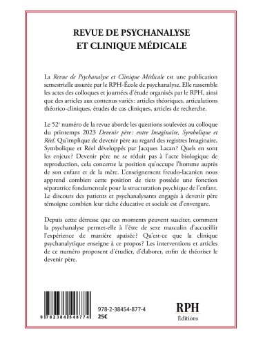 Revue de Psychanalyse et Clinique Médicale n°52 de RPH Fernando de Amorim (Sous la direction de )