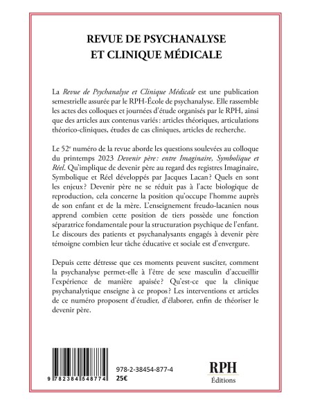 Revue de Psychanalyse et Clinique Médicale n°52 de RPH Fernando de Amorim (Sous la direction de )