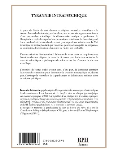 TYRANNIE INTRAPSYCHIQUE de  FERNANDO DE AMORIM