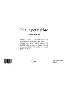 IMA le petit zèbre et autres contes de Mathieu RIVOLIER 2