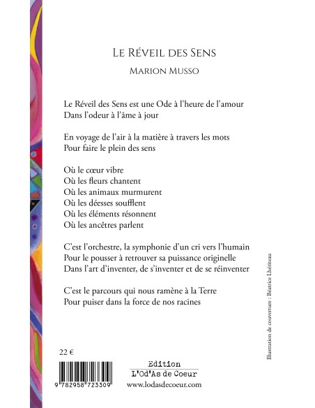 Le Réveil des Sens de Marion MUSSO - Édition L'Od'As de Cœur-