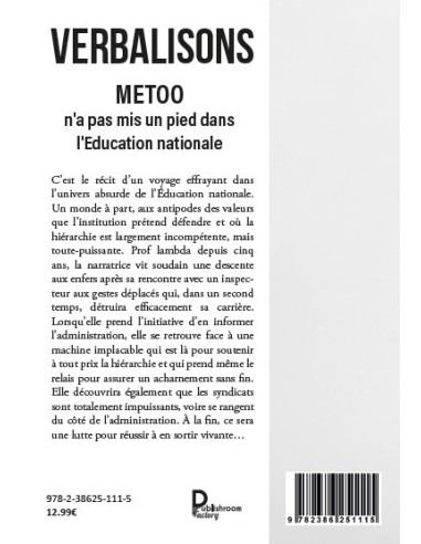 VERBALISONS.METOO n'a pas mis un pied dans l'Education nationale de ALVA ERIKSDOTTER