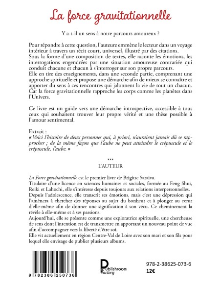 La force gravitationnelle : Et si notre parcours amoureux avait un sens… de Brigitte Saraiva