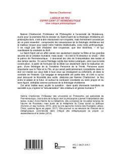 Langue de feu. Esprit-Saint et Herméneutique. Une critique philosophique de Nanine CHARBONNEL 2