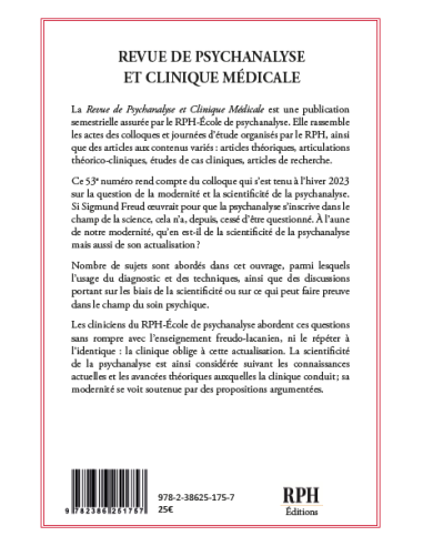 Revue de Psychanalyse et Clinique Médicale n° 53 RPH Éditions