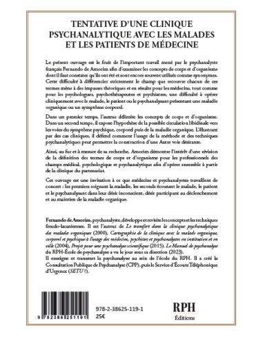 Tentative d'une clinique psychanalytique avec les malades et les patients de médecine  de  Fernando de Amorim