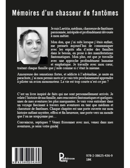 Mémoires d'un chasseur de fantômes de Laetitia Duvignere Billon