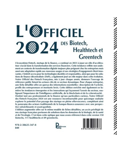 L'Officiel 2024 des FINTECH FRANÇAISES de Investance Partners