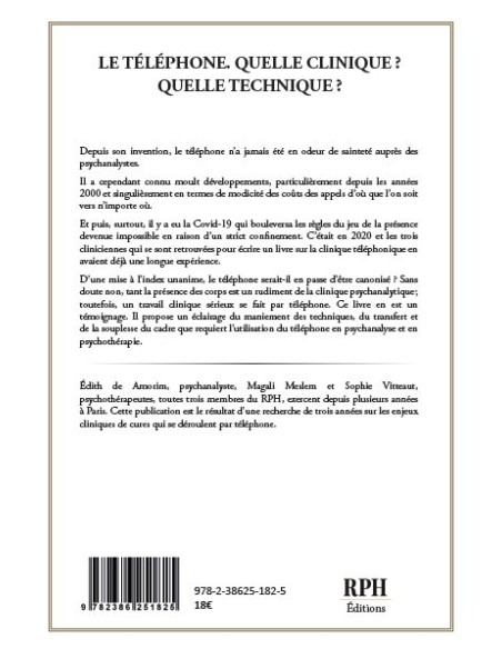Le téléphone, quelle clinique ? Quelle technique ? de Édith de Amorim - Magali Meslem -Sophie Vitteaut