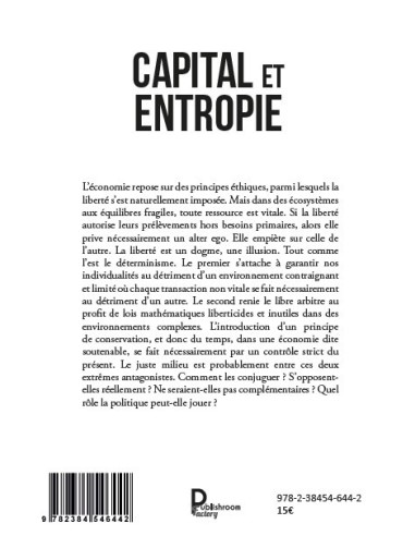 CAPITAL ET  ENTROPIE Traité d'économie apolitique de Benoit LASCOLS