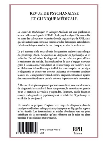 Revue de Psychanalyse et Clinique Médicale Revue n° 54