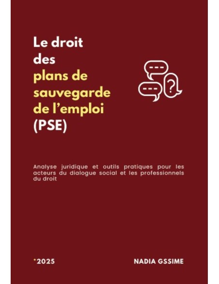 Le droit des plans de sauvegarde de l'emploi (PSE) de Nadia Gssime