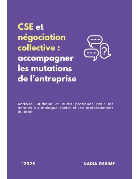 CSE et négociation collective : accompagner les mutations de l'entreprise de N.Gssime