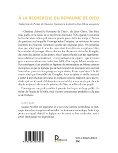 À la recherche du Royaume de Dieu de Jacques WOILLEZ 2