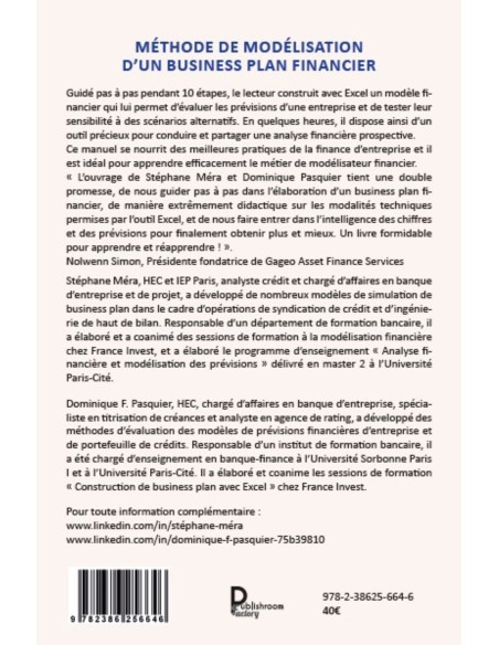 Méthode de modélisation d'un business plan financier de Stéphane Méra et Dominique F. Pasquier