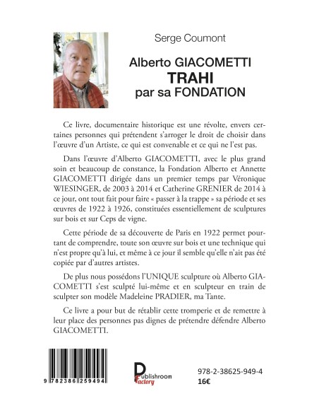 Alberto GIACOMETTI TRAHI par sa FONDATION