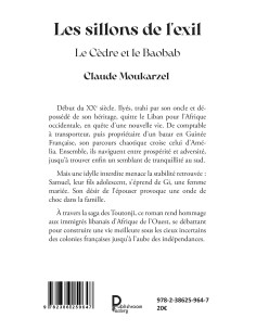 LES SILLONS DE L'EXIL de Claude Moukarzel 2