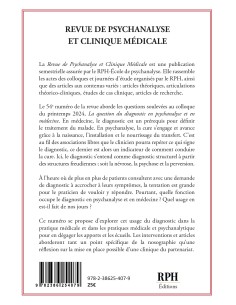 Revue de Psychanalyse et Clinique Médicale Revue n° 54 La question du diagnostic en psychanalyse et en médecine 2