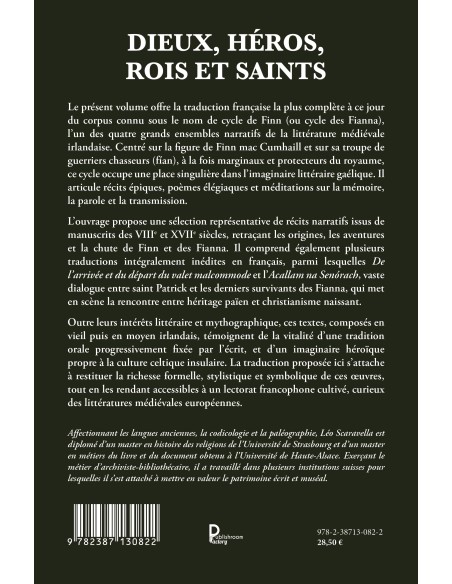 Dieux, héros, rois et saints Mythes, sagas et littérature épique de l'Irlande ancienne. Livre 3 : Les aventures des Fianna